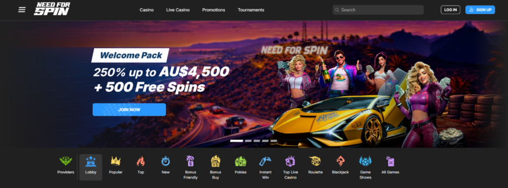 Need for Spin crypto casino review for Australian players